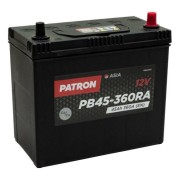 Аккумулятор PATRON ASIA 12V 45Ah 360A R+ (тонкие клеммы) (PB45-360RAC)