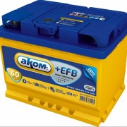 Аккумулятор AKOM EFB 60Ah 600A R+