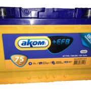 Аккумулятор AKOM EFB 75Ah 750A R+